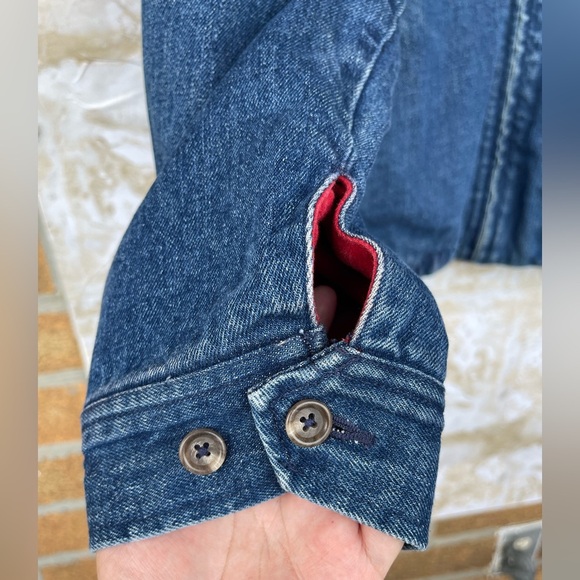 Ralph Lauren Vintage Velvet‑Lined Denim Jacket XL, Classic Trucker Style - Picture 8 of 15